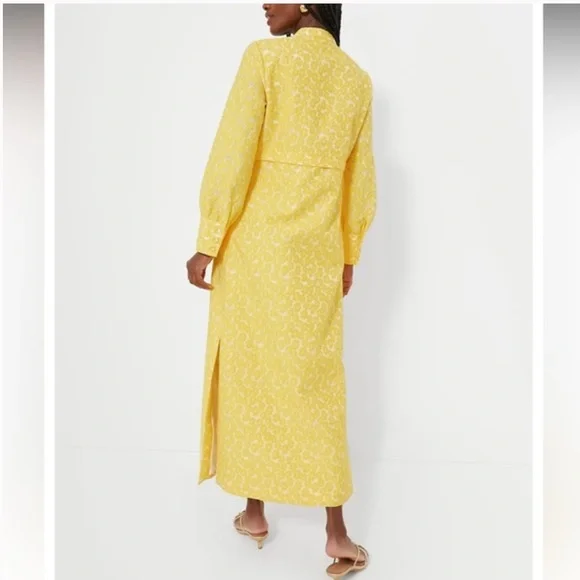 Yellow Daisy Jacquard Aurelia Dress